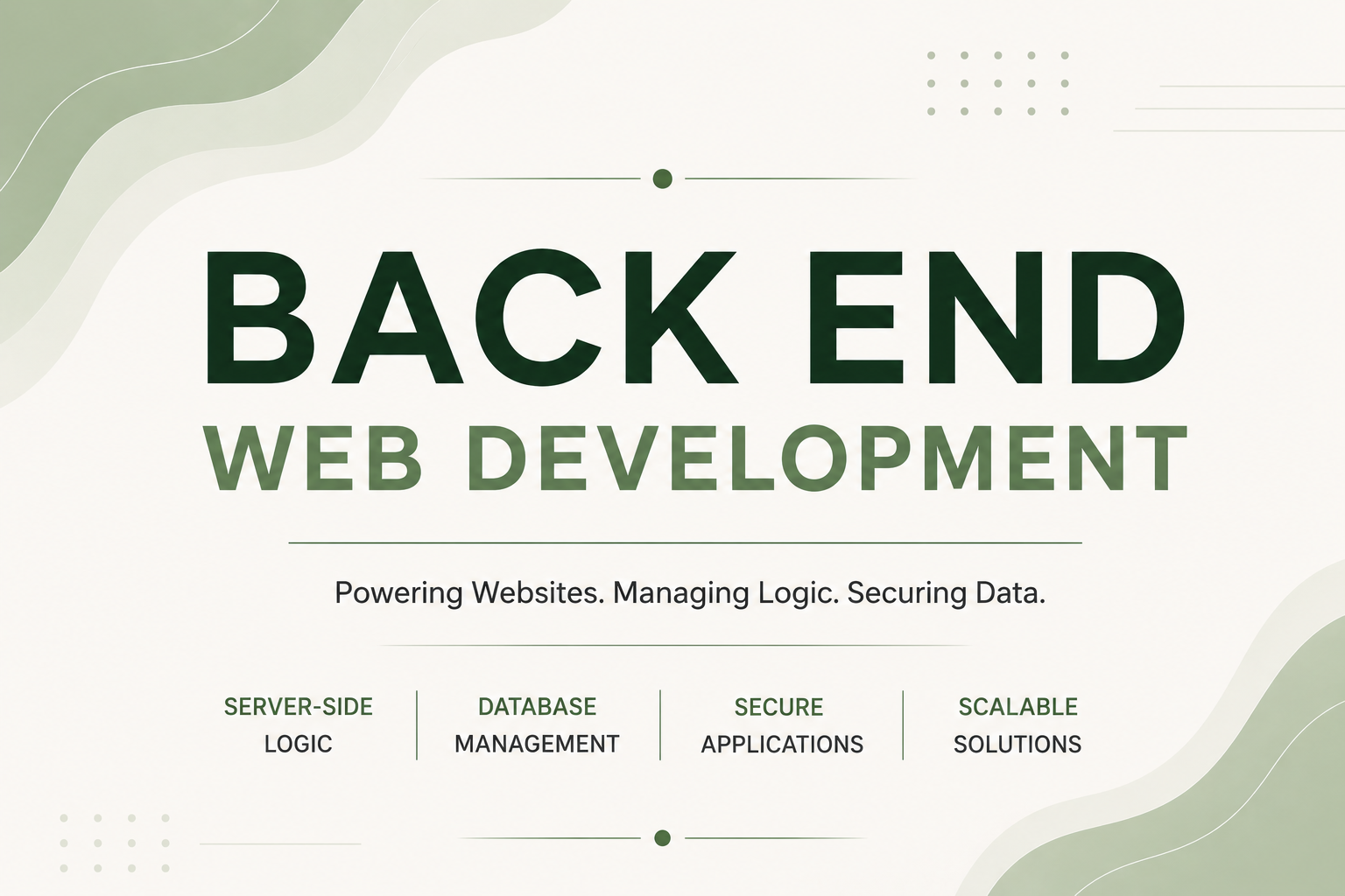 Back End Web Development
