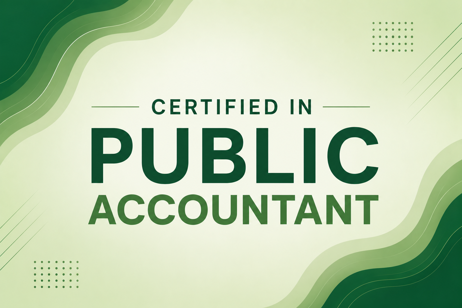 Certified in Public Accountant